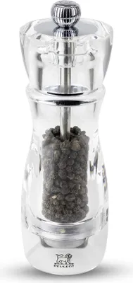 Produktbild von PEUGEOT Pfeffermühle VITTEL 16cm Acryl Transparent Stahlmahlwerk Gewürzmühle