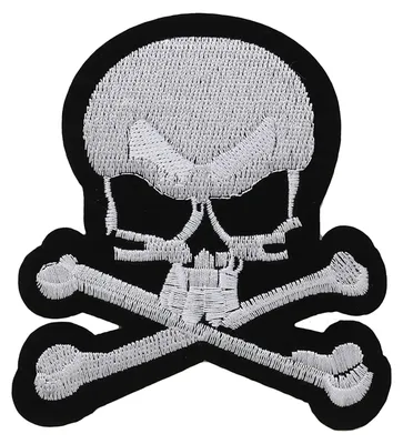 1 Aufbügler Skull Totenkopf, Applikation, Aufnäher