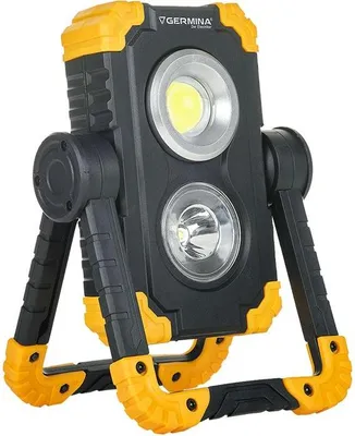 Zdjęcie produktu dla GERMINA Naświetlacz Reflektor LED lampa przenośny z akumulatorem 10W 4000K 1000lm