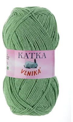 100g Strickgarn Katka Unifarben 80% Baumwolle 802 blassgrün