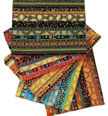 Imagen del producto de 5 piezas de tela estampada africana para quilting y manualidades