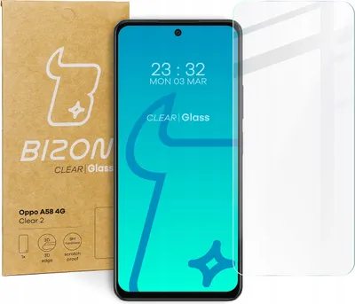 Produktbild von Bizon Gehärtetes Glas Hartglas Schützglas Handyglas für Oppo A58 4G