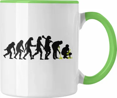 Produktbild von Trendation - Gärtner Evolution Tasse mit Spruch Garten Hobbygärtner Gärtner Geschenk Lustig Gärtnerin Geschenkidee (Grün)