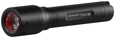 Produktbild von Ledlenser C5R Classic Taschenlampe schwarz, 420 Lumen max., 240m Leuchtweite, bis 15 Std. Laufzeit, IP54, Akku