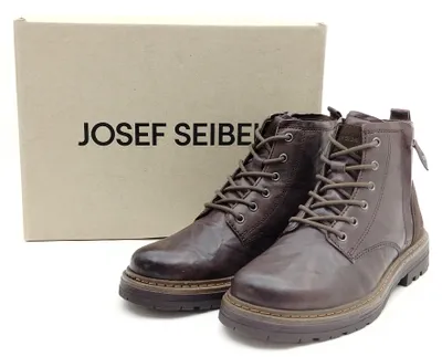 Produktbild von Josef Seibel Herren Knöchel Schnürschuh mit seitlichem Reißverschluss dunkelbraun 44