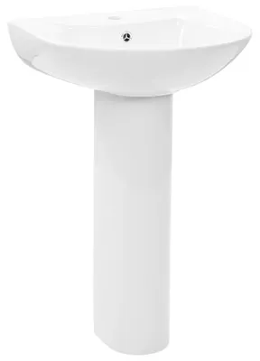Obrázok produktu pre vidaXL Voľne stojace umývadlo s keramickým stĺpikom biele 520x440x190 mm