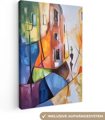 Obrázek produktu pro OneMillionCanvasses® - Obrazy na plátně - Abstraktní umění - Malba - Barvy, nástěnné umění, nástěnné dekorace Obývací pokoj, 80x120cm
