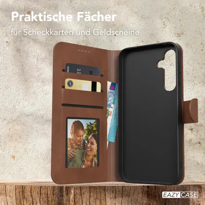 Produktbild von EAZY CASE Business Hülle für Samsung Galaxy A35 klappbar, Premium Kunstleder Handyhülle mit Kartenfach