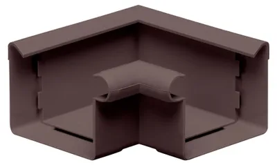 Produktbild von INEFA Rinnenwinkel 90 Grad kastenförmig Innenwinkel, PVC NW68 / 68mm Dunkelbraun Wulst innen, Verbindungsstück Dachrinnenzubehör, Germany