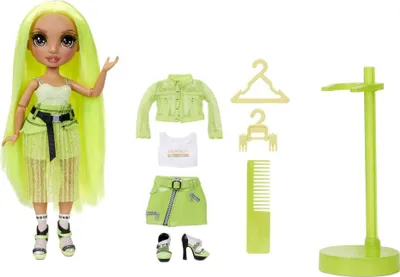 Obrázek produktu pro Rainbow High Fashion Doll- Karma Nichols (Neon), Módní panenka, Ženy, 5 rok/roky, Dívka, Vícebarevný