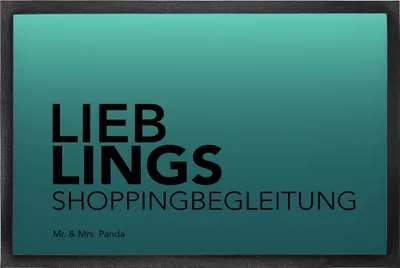 Produktbild von Mr. & Mrs. Panda Schmutzmatte Shoppingbegleitung 40 x 60 cm - Geschenk, Schmutzfangmatte, Bester, Geschenkidee, Spruch, Shoppingpartner, Fussmatte, Freundin, fußmatte