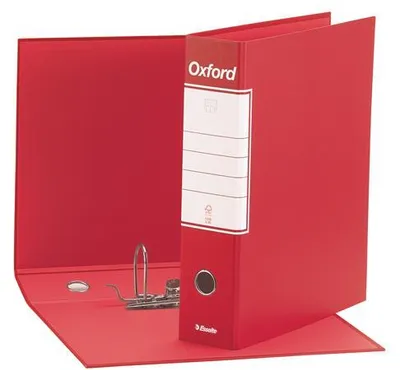 Obrázok produktu pre ESSELTE Zakladač pákový s krabicou "Oxford", červená, 80 mm, A4, kartón, 390783160