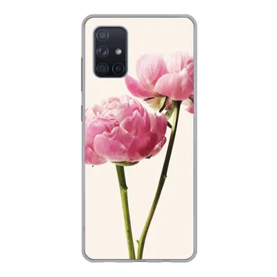 Produktbild von MuchoWow® Handyhülle Schutzhülle Hülle für Samsung Galaxy A51 5G Blumen - Blüte - Rosa Silikon Softcase Handy Hülle - Abbildung