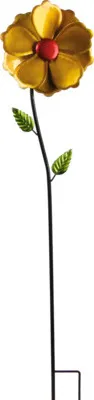 Produktbild von Gartenstecker Windrad Lafiora Dahlie Metall H 96 cm gelb