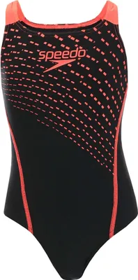 Produktbild von Speedo - "Eco Endurance Medalist" Badeanzug für Mädchen GT2335 (116) (Schwarz/Rot)
