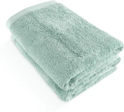 Obrázok produktu pre Unyqoos® Sada 2 veľkých froté uterákov, 70 x 140 cm, 100% bavlna – jemná a vysoko savá, farba: mintová, s pútkom na zavesenie,  Oeko-Tex, vyrobené v Portugalsku
