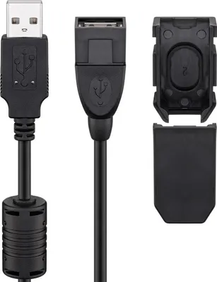 Image de Goobay 93284 Câble USB 2.0 2 m USB A Noir
