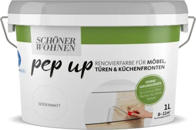 Produktbild von Pep up für Möbel Türen und Küchenfronten antikweiss seidenmatt 1 l