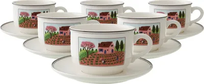 Produktbild von Villeroy & Boch Design Naif Cappuccinotasse mit Untertasse 330 ml 6er Set