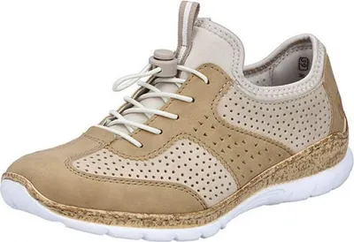 Produktbild von Rieker FSK Damen Halbschuhe Sneaker Low Freizeitschuhe beige 42