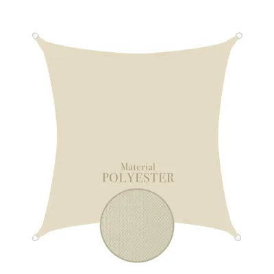 Produktbild von Sonnensegel 3x3m quadratisch - cream - Natural
