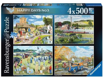 Produktbild von RAVENSBURGER Puzzle Happy Days Nr.3: Erinnerungen an das Land 4x500 dlks