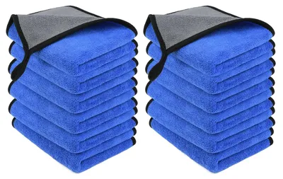 Productafbeelding van Microvezeldoek Poetsdoek - Pluisvrij - 30 x 40 cm - 12 stuks - Autoreiniging