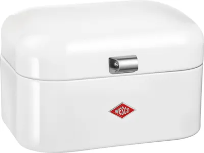 Produktbild von Wesco Single Grandy, Frühstücksbox, Brotdose, Butterbrotsdose, Weiß, Stahlblech, 235101-01