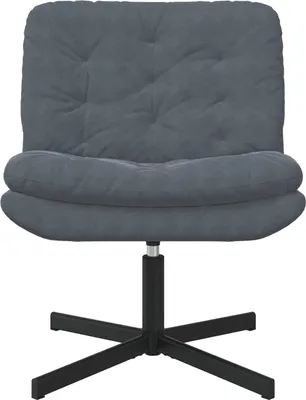 Zdjęcie produktu dla vidaXL Obrotowy fotel relaksacyjny ciemnoszary 63 x 75 x 76 cm aksamitny