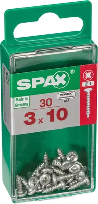 Produktbild von SPAX 4231010300101, Schraube, Stahl, Zink, Holz, Flachkopfschraube, Pozidriv, Silber