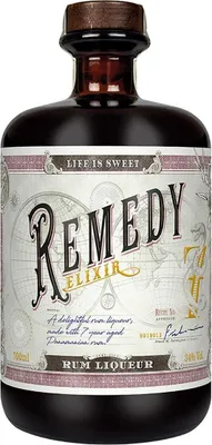 Produktbild von Remedy Elixir Rum Likör auf Basis eines panamischen Rums | 34 % vol | 0,7 l