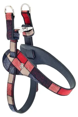 Produktbild von FERRIBIELLA Verstellbares Leder Hundegeschirr Komfort - Tartan / M