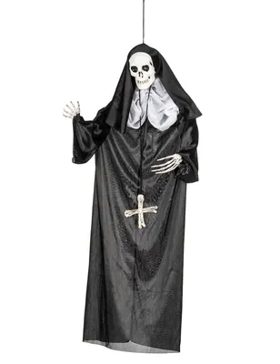 Produktbild von Nonnen-Hängedeko für Halloween schwarz-weiss 86 cm - Einheitsgröße