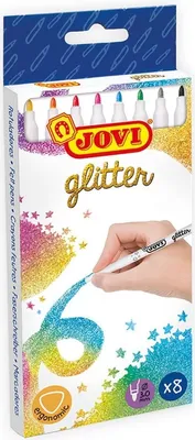 Produktbild von Fasermaler Glitter 1mm VE=10x8 Stück sortiert