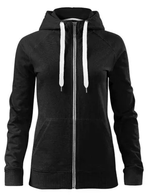 Produktbild von Malfini - "Voyage" Hoodie mit durchgehendem Reißverschluss für Damen PP9515 (S) (Schwarz)