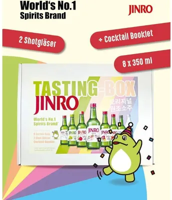 Produktbild von JINRO Tasting Box (8 Set) – koreanischem Soju in verschiedenen Sorten
