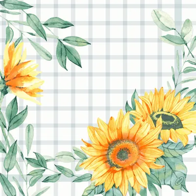 Produktbild von Duni Dunisoft Servietten Sunflower day 40x40cm 60er