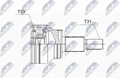 Produktbild von NTY Gelenksatz Antriebswelle Vorne Rechts Vorne Links für MAZDA CX-5 (KE, GH) NPZ-MZ-056