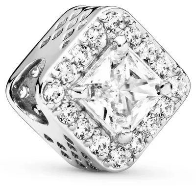 Produktbild von Pandora Charm Damen Zeitloser Quadratischer Funkelnder Strahlenkranz Silber 796206CZ