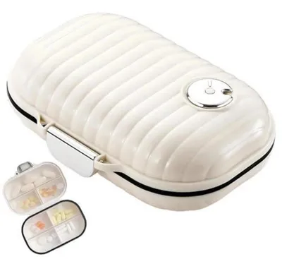 Produktbild von Tablettendose 7 Tage 7 Fächer Pillenorganizer mit Zeit-/Frequenzaufzeichnung Tragbar