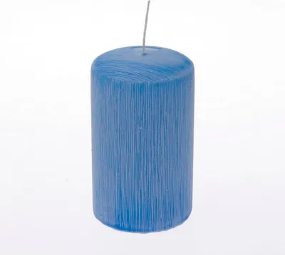 Produktbild von Strukturkerze - hellblau - 10 x 6 cm - 9635