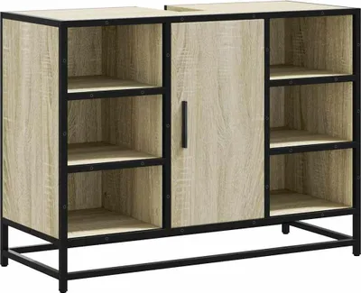 Obrázek produktu pro vidaXL Koupelnová umyvadlová skříňka Sonoma dub 80 x 33 x 60 cm materiál na bázi dřeva