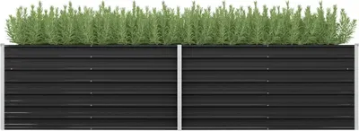 Zdjęcie produktu dla Podwyższona donica, antracyt, 320x80x77 cm, galwanizowana stal