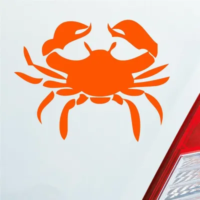 Produktbild von Auto Aufkleber Sternzeichen Krebs Crab Tier Motorrad KFZ Roller 10x8 cm Orange Sticker Heckscheibenaufkleber