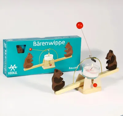 Produktbild von Dekorative Lichtwippe mit Bärenmotiv, 20 cm, Teelichtbetrieben, zum Selbstbau
