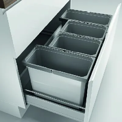 Produktbild von Naber Cox® Box 2T 900-4. Abfallsammler, hellgrau. - Mülleimer