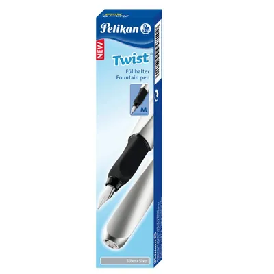 Zdjęcie produktu dla Pelikan® 947101 Szkolne pióro wieczne Twist® Feder-M srebrne