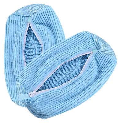 Produktbild von 2 Stück strapazierfähiger Waschmaschinen-Schuhwaschbeutel, Rundum-Reinigungswäschesack für alle Arten von Schuhen - Geeignet für Sneakers Schuhbeutel Waschmaschine und Trockner