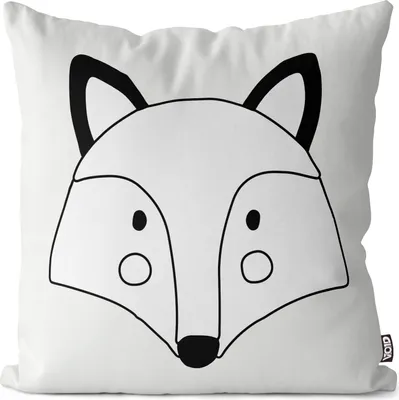 Produktbild von VOID Fuchs Cartoon Comic Kissenbezug Kissenhülle Sofakissen Kissen Deko Outdoor-Kissen Dekokissen