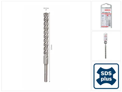 Obrázek produktu pro Vrták BOSCH SDS-Plus 16,0x150x215 Plus-7X 2608576167